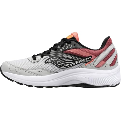 Saucony Women's Cohesion 15 Running Shoe, Fog/Sunstone, 9