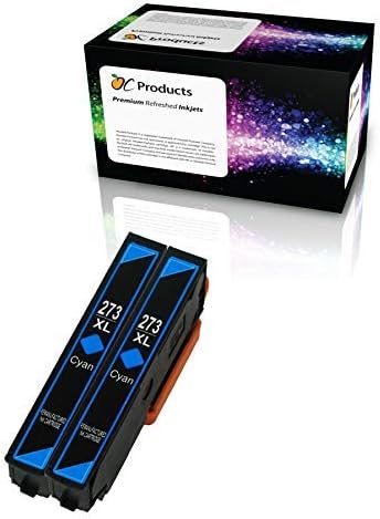 Cartucho de tinta remanufacturado de repuesto para Epson 273 273XL cian para Expression XP-520 XP-600 XP-610 XP-620 XP-800 XP-810 XP-820 (2 cian)