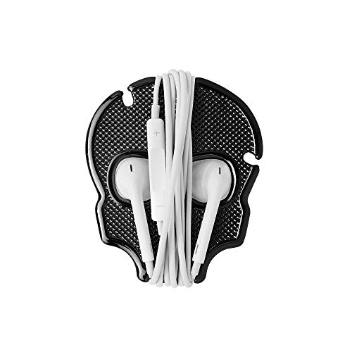 Shechane Earphone Winding Earphone Winder Earbuds Holder Organizing Headphone Cable Stylish Earphone Storage Metal Color Headphone Storage Black