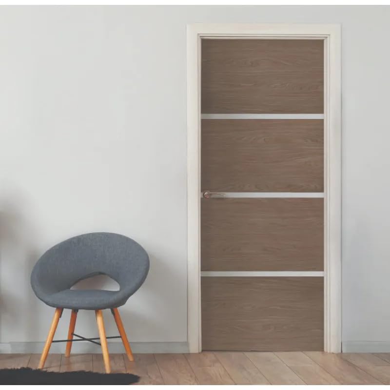 Nordlinger Pro Kit Rénovation Porte – 890550 – Bois FSC Mixte 70% – Chêne fumé – Non encollé – Profilés alu – Rénovation intérieure