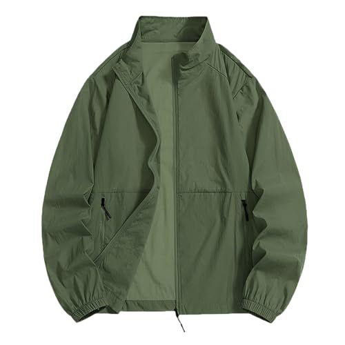 Sun Shirt for Men UV Protection Upf 50+ Lightweight Full Zip Stand Collar Fishing Jackets Hiking Athletic Rash Guard3