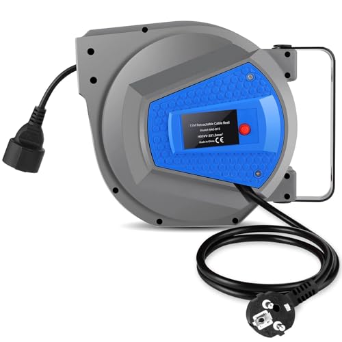 Himimi® Professionale Avvolgicavo Automatico | 15m+1m Avvolgicavo a Parete e a Soffitto|Cavi...