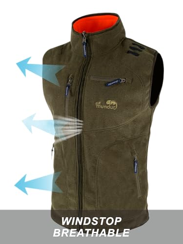 Full mundur Digital Green Camo und Blaze Camo Orange Jagdweste, Jacke, wendbar, für Herren, winddicht, wasserdicht, Melange Green/Blaze Orange, L