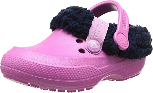Crocs Blitzen II Lined Clog (Toddler/Little Kid), Party Pink/Nautical Navy, 2 M US Little Kid