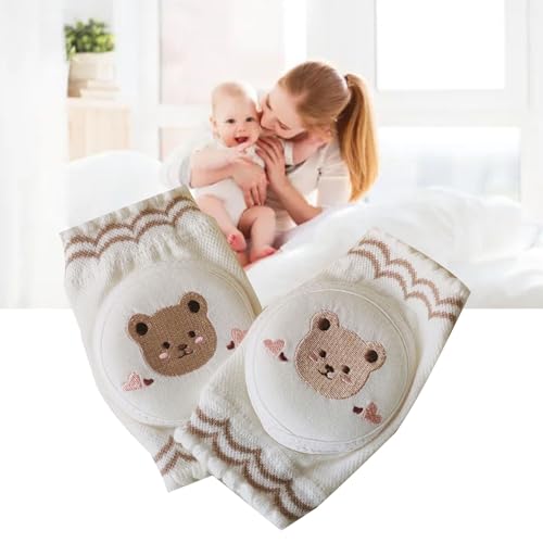 Fafeicy Baby Knee Pads Premium Cotton Soft Comfortable Infant Knee Protector for Crawling Toddling Boys Girls (Bear)4