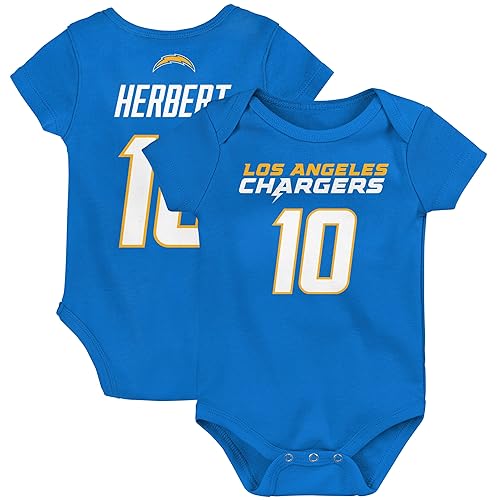 Image of Outerstuff Newborn & Infant NFL Mainliner Player Name & Number Bodysuit