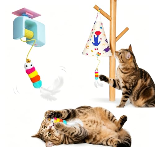Interactive-Cat-Toys-for-Indoor-Cats-Automatic-Hanging-Cat-Hunting-Toy-Randomly-rising-hidden-prey-feather-keeps-cats-hunting-active-and-entertained-while-reducing-boredom-and-destructive-behavior Interactive Cat Toys for Indoor Cats, Automatic Hanging Cat Hunting Toy | Randomly rising hidden prey feather keeps cats hunting active and entertained while reducing boredom and destructive behavior - Image 1