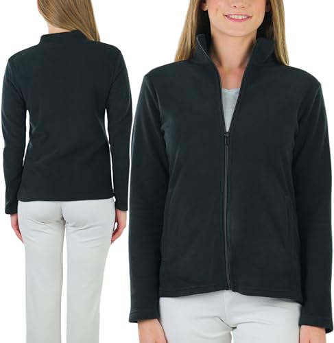 ToBeInStyle Women's Zip Up High Collar Polar Fleece Jacket2