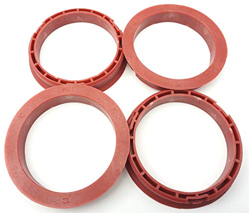 RONAL 4x Zentrierringe 68,0-57,1/68 auf 57,1 Rot kompatibel mit Ronal Felgen