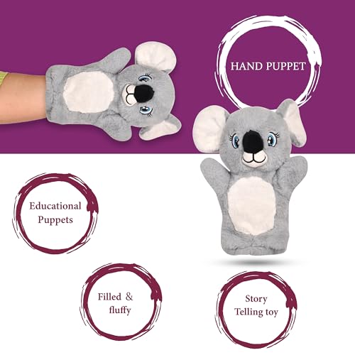 Image of Besties Koala Hand Puppets for Kids - Soft Hand Puppets for Kids, Story Telling Puppet for Kids, Hand Puppet Toy, Plush Animals Hand Puppet Toys, Fun Play Learning Toys - Multicolor (Koala)