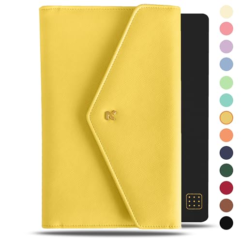 Organiseur d'enveloppes et petit journal Neorah jaune pour classement de bureau