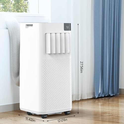 Image of Electactic 10000 BTU Portable Air Conditioner, 4-in-1 Portable AC Unit with Cooling, Dehumidifier, Fan & Sleep Modes, Quiet Air Conditioner with 24H Timer, Remote Control & Installation Kit, White