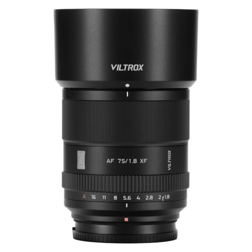 Image of VILTROX 75mm f /1.8 EVO XF-Mount Lens, AF 75mm F1.8 Large Aperture Autofocus APS-C Prime Lens Compatible with Fuji X-Mount Mirrorless Cameras X-A7 X-E3 X-H1 X-M1 X-PRO2 X-T2 X-T5 X-T50 X-S20 X-H2S