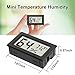 6-Pack Mini Hygrometer Indoor Humidity Meter, Mini Digital Thermometer Humidity Gauge Meter, Indoor Thermometer Hygrometer Monitor Fahrenheit (℉) for Reptile Thermostat, Jars Reptile, Fridge