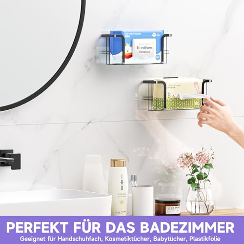 XILIMEN Handschuhhalter aus Metall Wandhalterung, Einweg-Handschuhspender, Lab Glove Dispensers Handschuhe Halter, Schwarzer Handschuhhalter für Handschuhbox Tissue Box, Handschuhbox Organizer