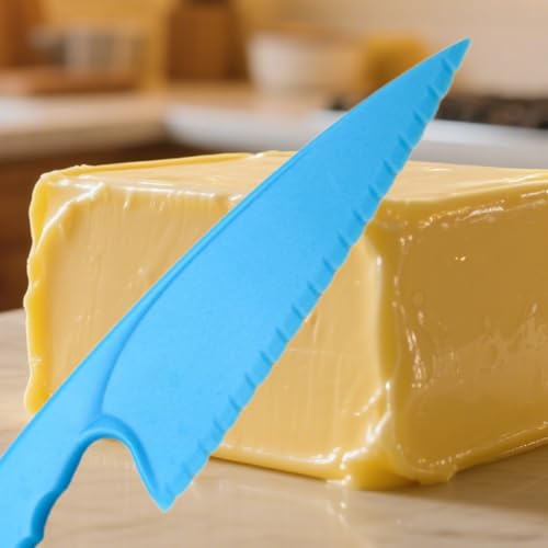Plastic Serrated Cake Knife Salad Lettuce Knife Bread Pie Pastry Cutter Server Leveller Kitchen Baking Tool (2 Pieces) - Image 5