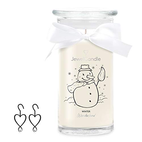 JewelCandle "Winter Wonderland' (Ohrringe), groß, Beige, Duftkerze mit Schmuck aus 925er Sterling-Silber, das perfekte Geschenk für sie / Ihn Cover