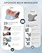 Holniva Neck Massager 2025 - New Upgrade 3 in 1 Portable Massager with Heat, Pulse & Vibration - Ergonomic Design, Electric Neck and Shoulder Massager for Relaxation at Home,Office,Trave (Gray)