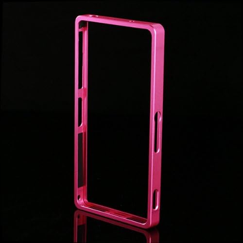 New Ultra Thin Deluxe Metal Aluminum Alloy Frame Bumper Case for Sony Xperia Z2 (Hot Pink)