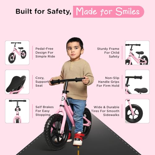 Image of Adjustable Handle Lightweight Pedal Free Balancing Cycle for Girls & Boys of - Ages 1.5 to 4.5 Years | Adjustable Seat |1 Year Warranty | Early Learning & Balance Training Bike Bicycle