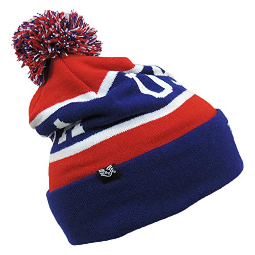 USA Red White & Blue Knitted Stocking Cap w/ Pom Pom3