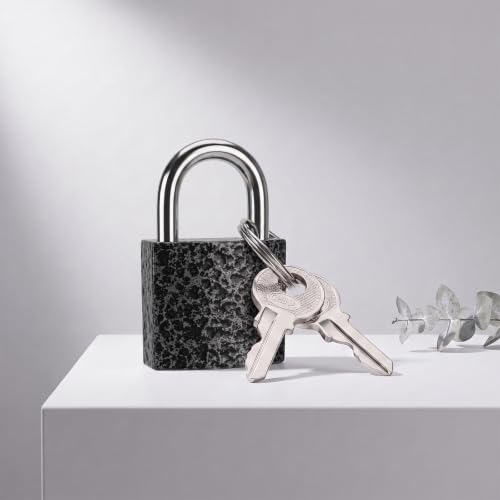 Image of 12 Pcs Mini Suitcase Locks with Different Keys Small Keyed Padlocks(Black) | Toolbox Backpack Boxes Travel Bags Locker Locks