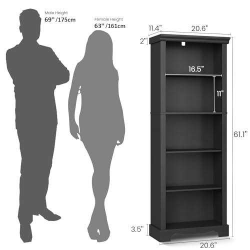 HOTLUU 5-Tier Bookshelves and Bookcases HLBC の商品画像 1