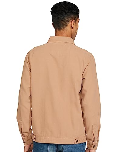 Image of The Indian Garage Co Men Slim Fit Solid Trucker Jacket
