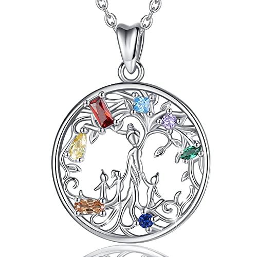 Collier arbre de vie anti-allergie en argent sterling 925 pour peaux sensibles avec chaîne