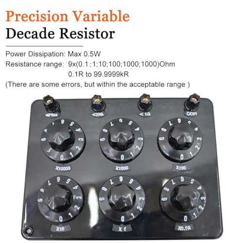 intbuying 6 decade resistance box - variable from 01999999 k rotary adjustable resistor box for schools factories and scientific research units