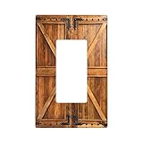 Rustic Timber Door Light Switch Cover Decorative Barn Door Switch Plate Covers 1 Gang Single Rocker...