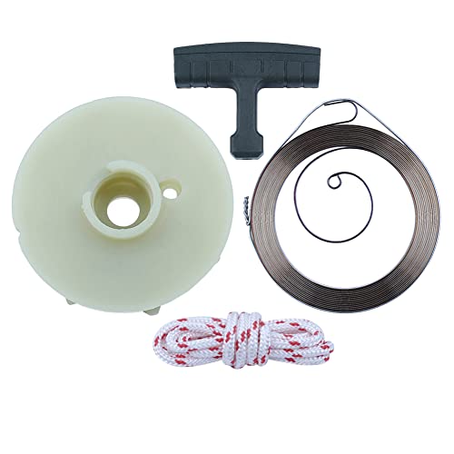Gubeter Kit de polea de Resorte de Arranque, para Partner 350 351 para McCulloch Mac Cat 335 338 435 440 Motosierra, 530037817, 530 03 78 17, 545008015, 545 00 80 15