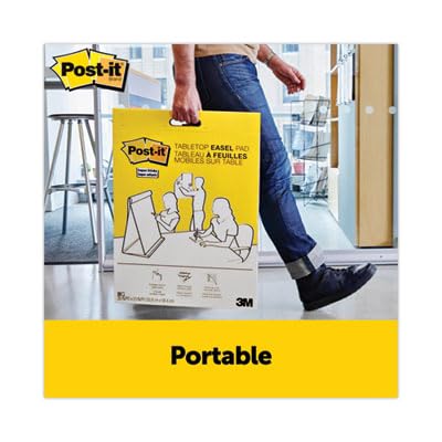 Post-It 563 DE Super Sticky Portable Tabletop Easel Pad W/ Dry Erase Panel thumb #4