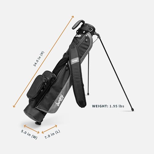 Image of Sunday Golf Loma Bag - Lightweight Golf Bag with Strap and Stand - Easy to Carry Pitch n Putt Golf Bag - Stand Bag for The Driving Range, Par 3 and Executive Courses, 31 Inches