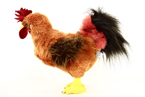 Teddys Rothenburg Kuscheltier Hahn Hansi 33 cm stehend braun Plüschtier Plüschhahn – Bild 3