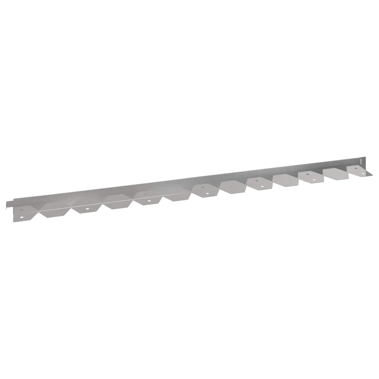 Lot de 20 bordures de pelouse en acier argenté 102 x 4 cm