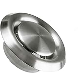 HG Power Adjustable Air Vent 100mm Ventilation Grille Cover Stainless Steel Round Extractor Outlet for Bathroom Office Kitchen Ventilation