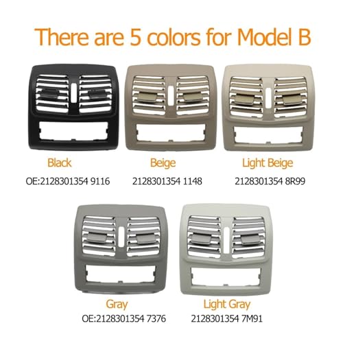 Rejilla de ventilación trasera Mercedes W212 E200 E300 panel de aire acondicionado beige 4