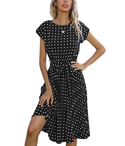 Shownicer Abito Donna Motivo a Pois Vestito Estivo...