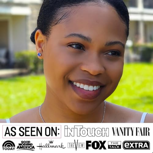 Cate & Chloe 18k White Gold Stud Earrings with Solitaire 1ct Simulated Diamond Crystals, Diamond Birthstone Earrings for Women, Gift for Her3