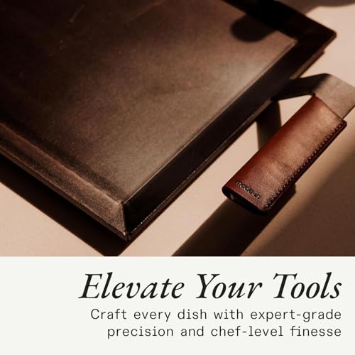 Image of Made In Cookware - Leather Handle Covers - Set of 2 - Custom Fit to The Carbon Steel Griddle and Grill Press