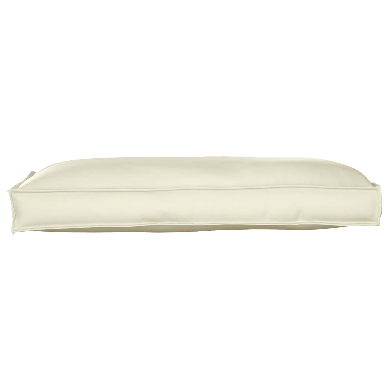vidaXL Cojín Crema 120 x 60 x 12 cm Tela Oxford, Cojín de Sala Moderno y Lujoso, Rectangular, Resistente al Agua, cómodo para Todos los Espacios, Tanto Dentro como Fuera
