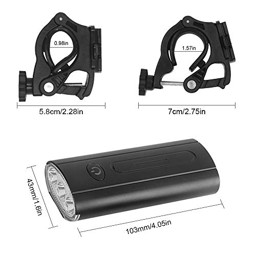 Victoper Claire Velo Lumiere Velo, Ensemble d'éclairage de vélo, Kit lumière de vélo USB Rechargeable Lumière Vélo Rechargeable Avant et Arrière, 6 Modes de Luminosité - Image 3