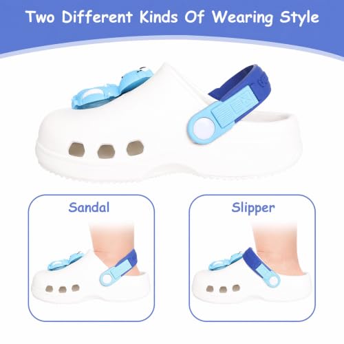 Image of Toddler Little Kids Clogs Slippers Sandals, Non-Slip Girls Boys Clogs Slide Lightweight Garden Shoes Slip-on Beach Pool Shower Slippers