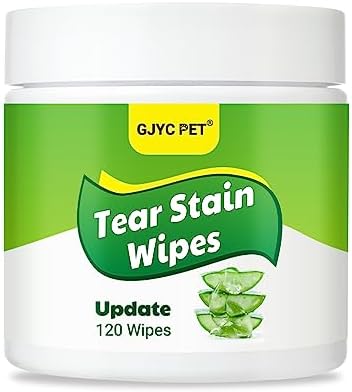 Dog Eye Wipes, 120 Pet Tear Stain Wipes for Dogs and Cats, Pet Eye Stain Cleaning Wipes Pads for Dogs and Cats, Keep Your Dog's Eyes Clean and Healthy with Our Canine Eye Stain Remover Pads Wipes