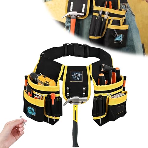 Ceinture à outils électricien plombier réglable avec sacoches amovibles homme