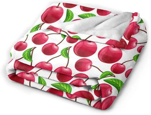 Couverture polaire cerise douce flanelle pour des instants de douceur - 3