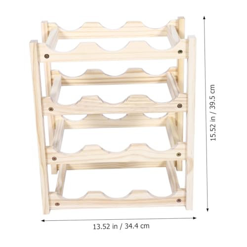 Soporte de botellas de vino de madera apilable y decorativo miniatura 2
