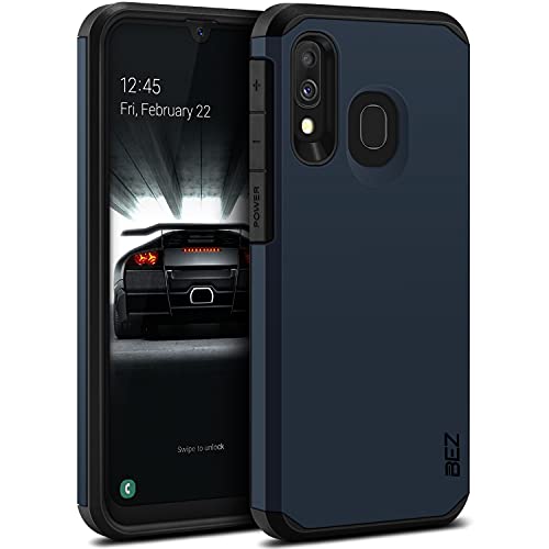 BEZ Cover per Samsung A40, Custodia per Samsung Galaxy A40 Rigida Protettiva con Impact [Antiurto, Assorbimento-Urto] Bumper Protezione da Cadute e Urti Posteriore, Blu Scuro