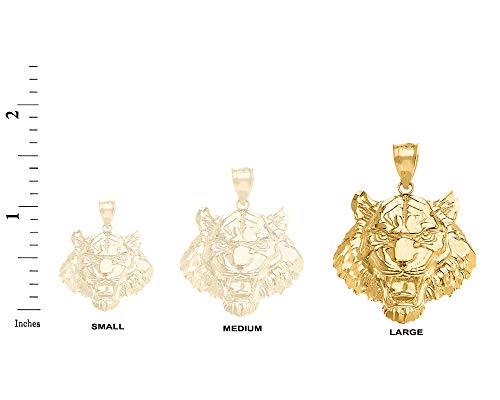 Elegant Roaring Tiger Head Necklace Pendant (Large)2